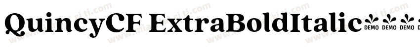 QuincyCF ExtraBoldItalic字体转换